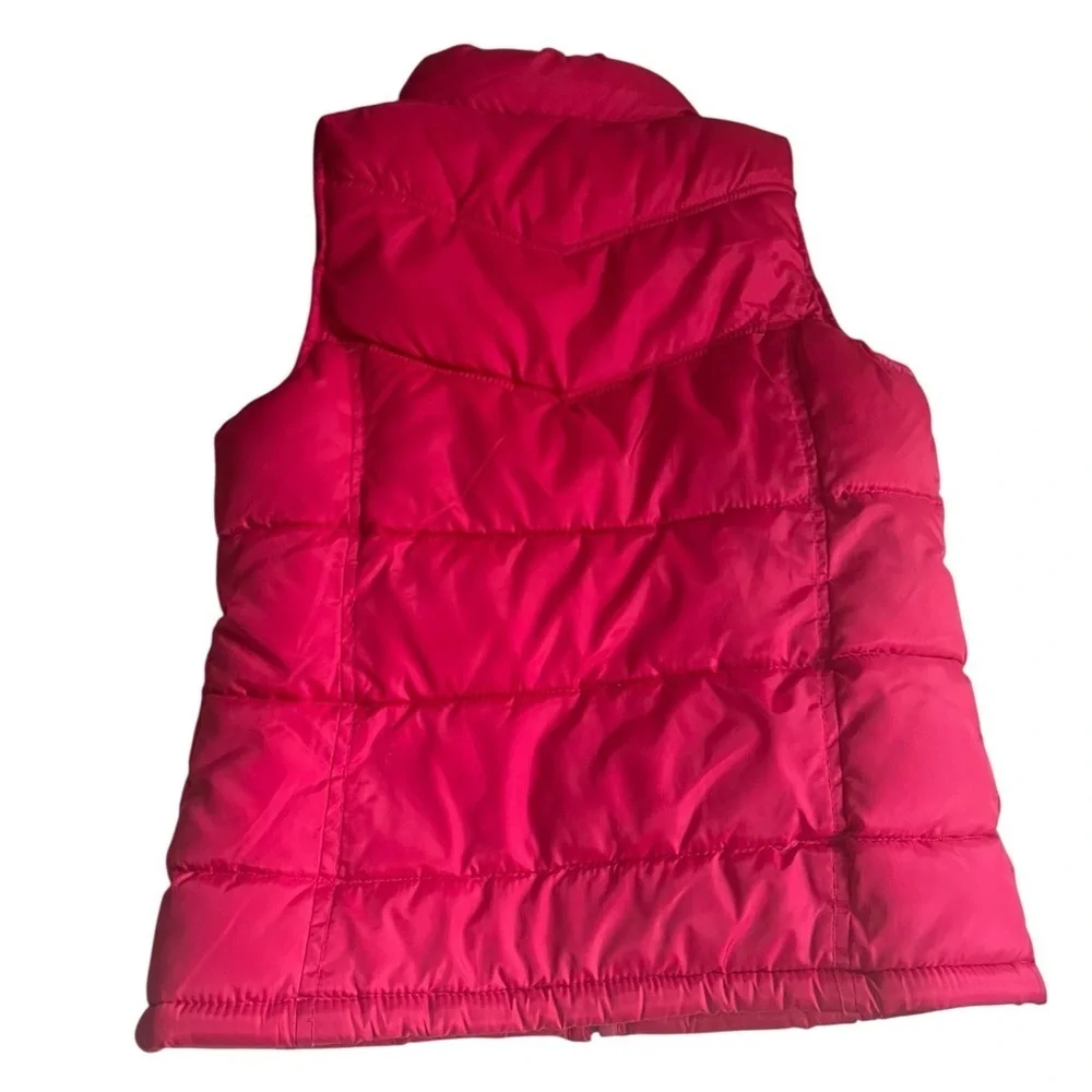 Old Navy Girls Pink Puffer Vest Quilted Zip Up Lightweight Winter Layer - XL
